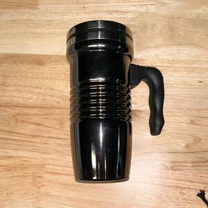 Ridged Black Chrome Thermos